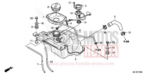 RESERVOIR A CARBURANT NSA700A8 de 2008